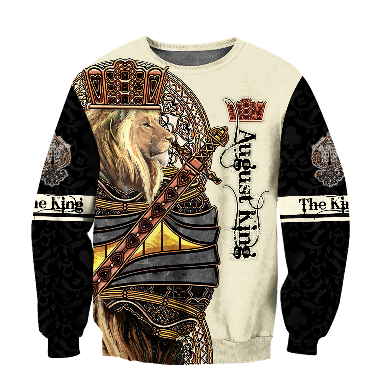 August Black King Lion 3D All Over Printed Shirts For Men and Women