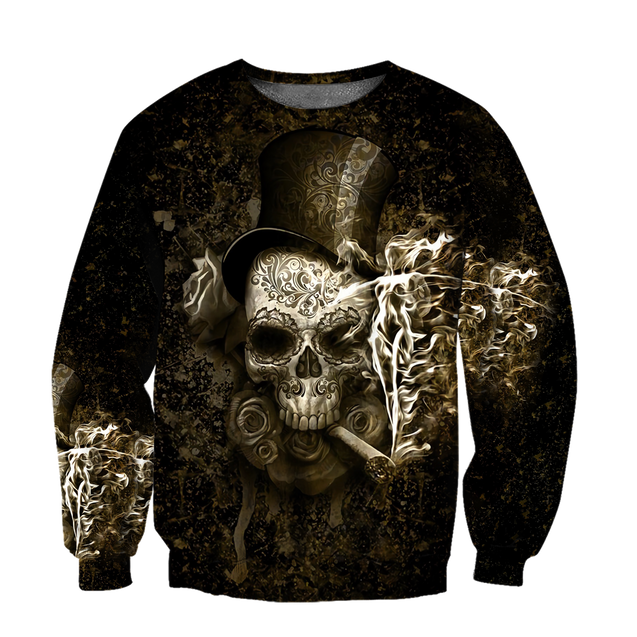 Smoking Skull By ML-Apparel-ML-SweatShirts-S-Vibe Cosy™