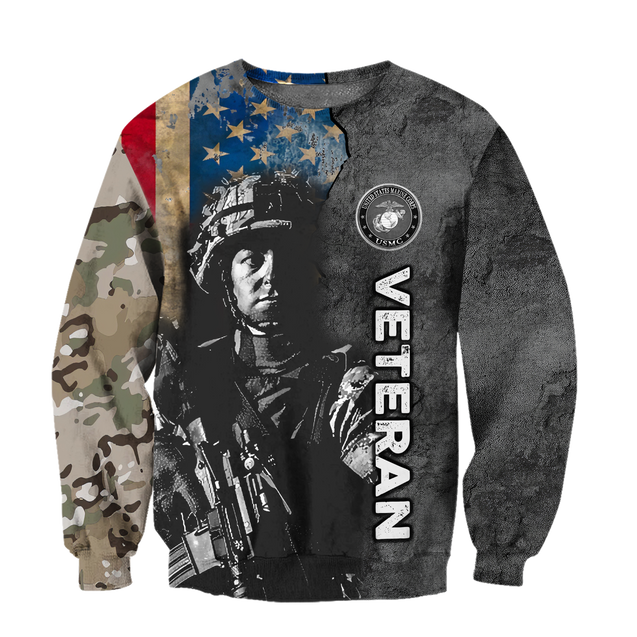 All Over Printed U.S Marine Corps Veteran Hoodie HHT31082003-MEI