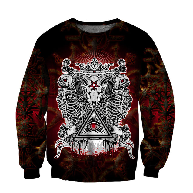 Gothic coat of arms with skull and angels 3D all over printed for men and women MH1508203