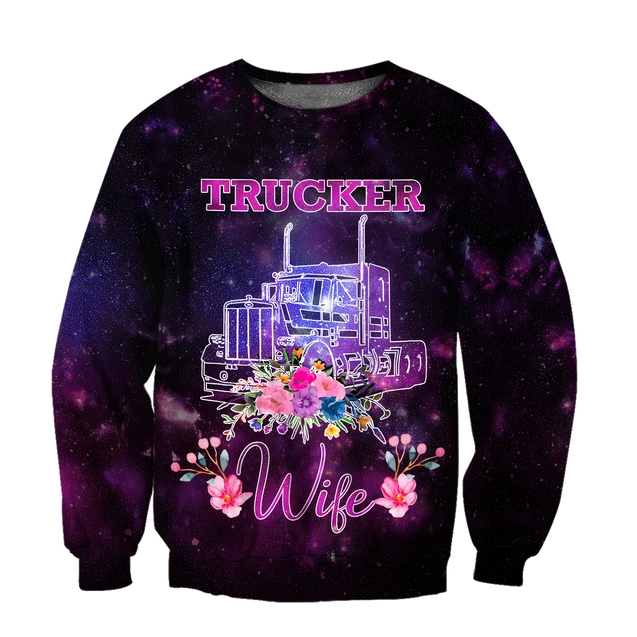 All Over Printed Trucker Wife Hoodie HHT08092019-MEI