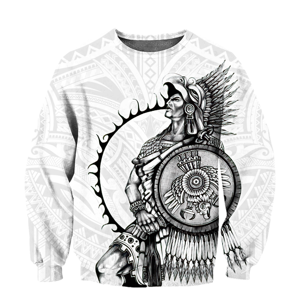 Mexican Aztec Warrior 3D All Over Printed Shirts DQB07162001-Apparel-TA-Sweatshirts-S-Vibe Cosy™