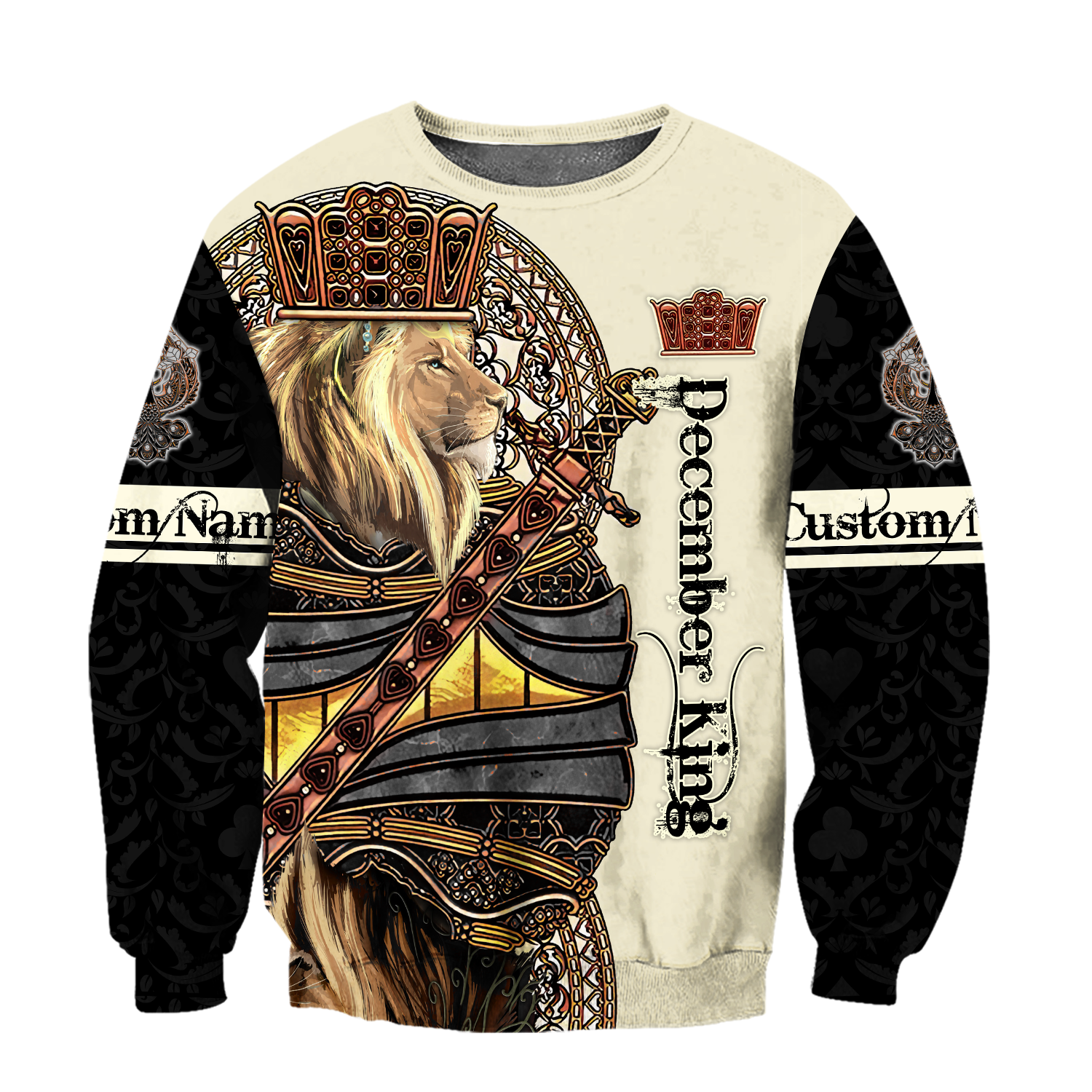 Custom Name December King 3D All Over Printed Unisex Shirts