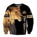 Queen Lion 3D All Over Printed Unisex Shirts