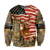 Deer Hunting America Flag 3D All Over Printed Shirts LAM