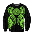 Amazing Polynesian Tattoo Green Hoodie-ML-Apparel-ML-SweatShirts-S-Vibe Cosy™