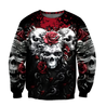 Unique Skulls And Roses Hoodie For Men And Women MEI