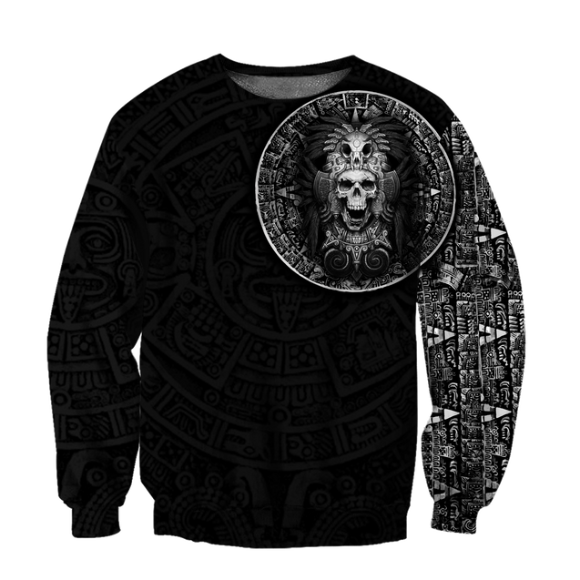 Mexican Aztec Warrior 3D All Over Printed Shirts For Men and Women QB07022001-Apparel-TA-Sweatshirts-S-Vibe Cosy™