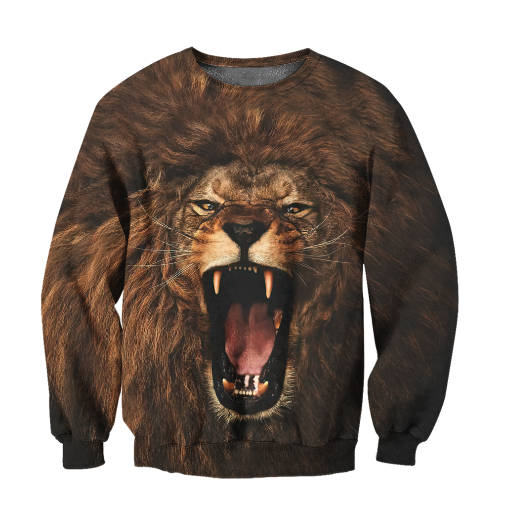 The Alpha King Lion Over Printed Hoodie