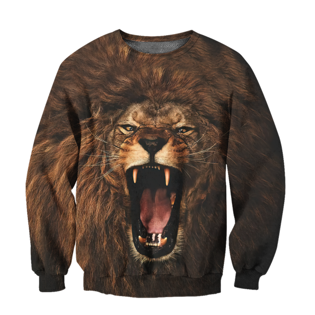 The Alpha King Lion Over Printed Hoodie