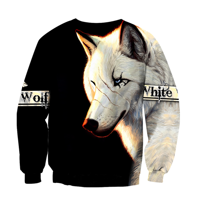 White Wolf 3D All Over Printed Hoodie For Men and Women MH0110202