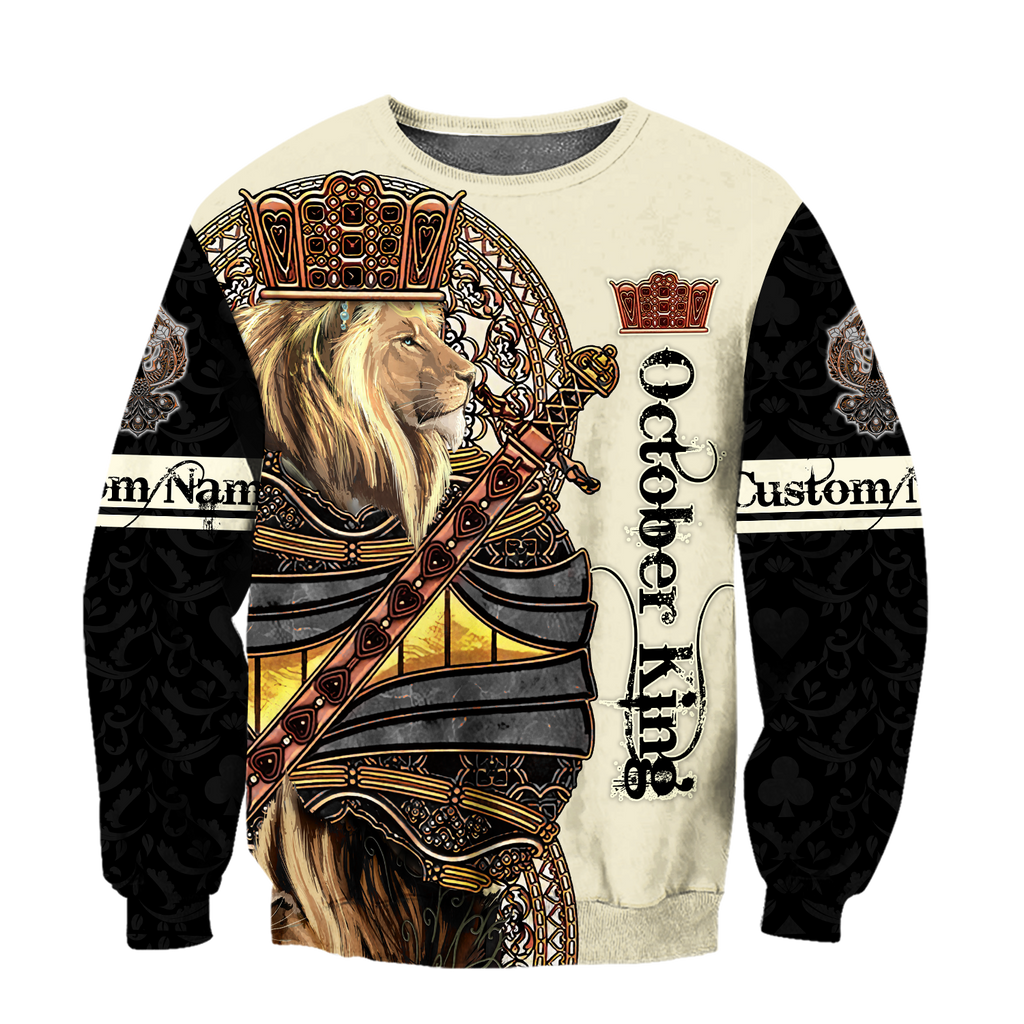 Custom Name October King 3D All Over Printed Unisex Shirts