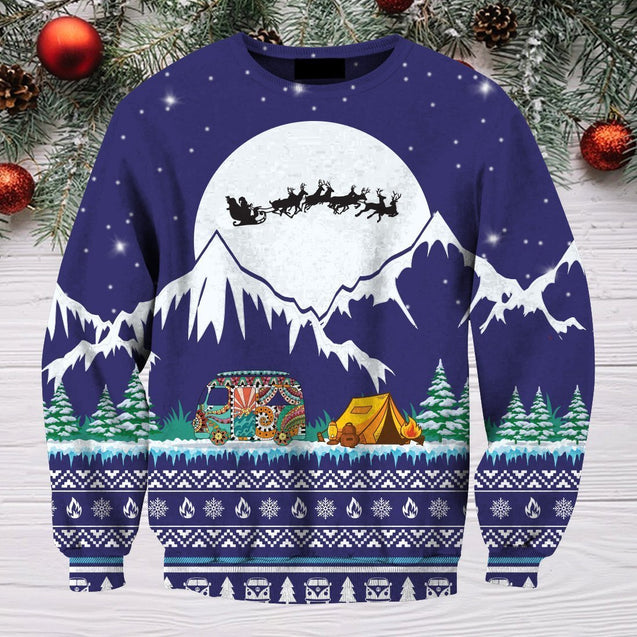 3D All Over Print Camping Christmas Hoodie-Apparel-NTH-Sweat Shirt-S-Vibe Cosy™