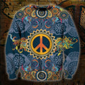 3D All Over Print Blue Hippie Hoodie-Apparel-HD09-Sweat Shirt-S-Vibe Cosy™