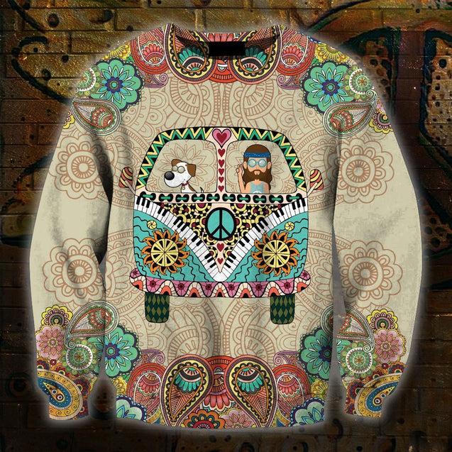Dog Hippie 3D All Over Printed Shirts for Men and Women TT-Apparel-TT-Hoodie-S-Vibe Cosy™