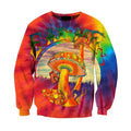 Hippie Mushroom all over-Apparel-NTH-Sweat Shirt-S-Vibe Cosy™