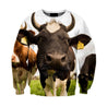 3D All Over Printed Cow And Flower Hoodie-Apparel-HD09-Sweat Shirt-S-Vibe Cosy™