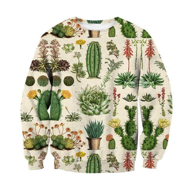 3D All Over Print Cacti Hoodie-Apparel-NTH-Sweat Shirt-S-Vibe Cosy™