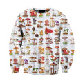 A Lot Of Mushroom Art all over-Apparel-NTH-Sweat Shirt-S-Vibe Cosy™