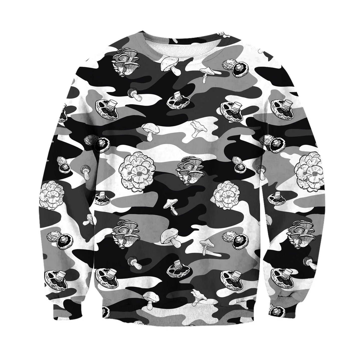 Camo Pants Mushroom Hoodie-Apparel-NTH-Sweat Shirt-S-Vibe Cosy™