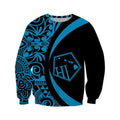 Hawaii Polynesian Tribal Hoodie - Circle Style Blue Color 2.0 - AH-ALL OVER PRINT HOODIES (P)-Phaethon-Sweat Shirt-S-Vibe Cosy™