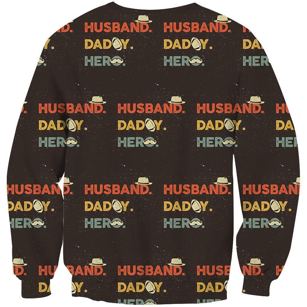 3D All Over Husband daddy Hero Hoodie-Apparel-Khanh Arts-Sweat Shirt-S-Vibe Cosy™