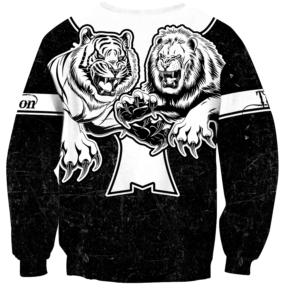 Lion vs Tiger Warrior Tattoo  3D All Over Printed  Unisex Shirts