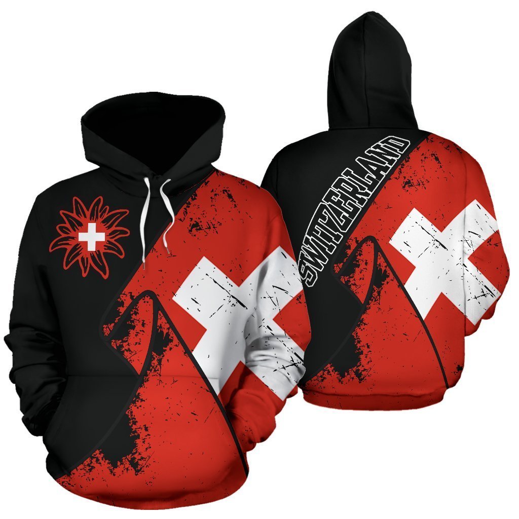Switzerland Special Grunge Flag Pullover Hoodie NNK7-Apparel-NNK-Hoodie-S-Vibe Cosy™