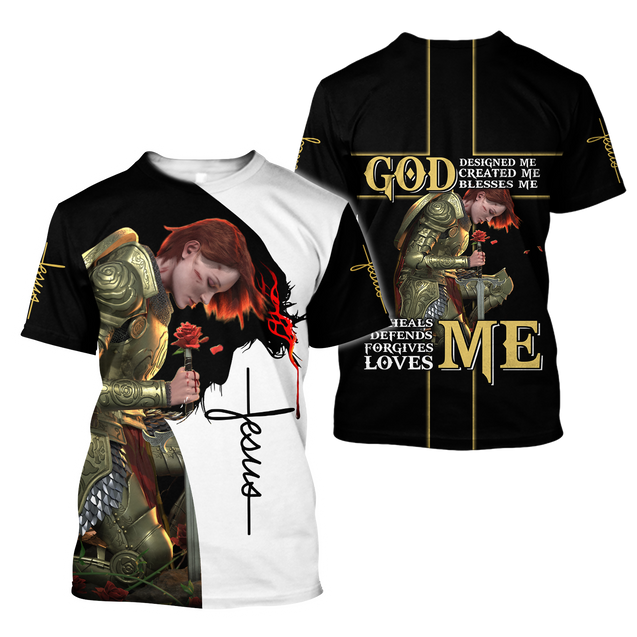 God Designed Me, Create Me, Blesses Me - 3D All Over Printed Shirts For Men and Women Pi250503-Apparel-TA-T-Shirts-S-Vibe Cosy™