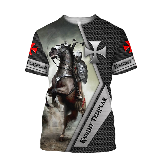 Premium Knight Templar Riding Horse All Over Printed Shirts For Men And Women MEI