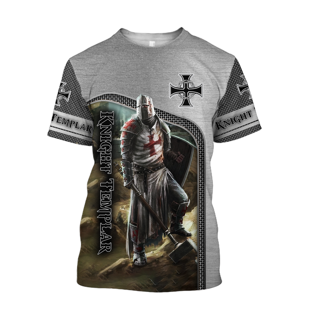 Premium Knight Templar Iron Pattern All Over Printed Shirts For Men And Women MEI