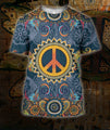 3D All Over Print Blue Hippie Hoodie-Apparel-HD09-T-Shirt-S-Vibe Cosy™