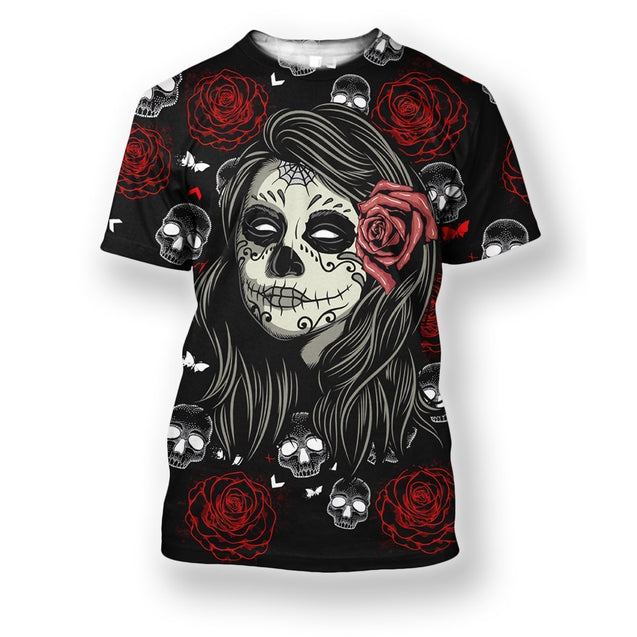 3D All Over Print Skull Tatoo Hoodie-Apparel-HD09-T-Shirt-S-Vibe Cosy™