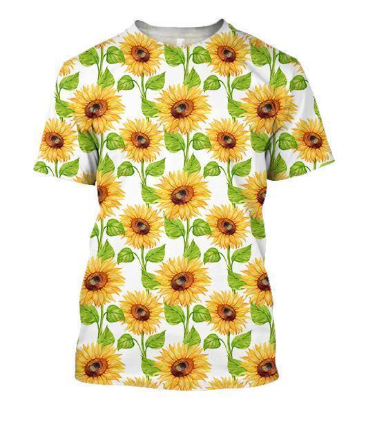 All Over Printing Beautiful Sunflowers Shirt-Apparel-Phaethon-T-Shirt-S-Vibe Cosy™