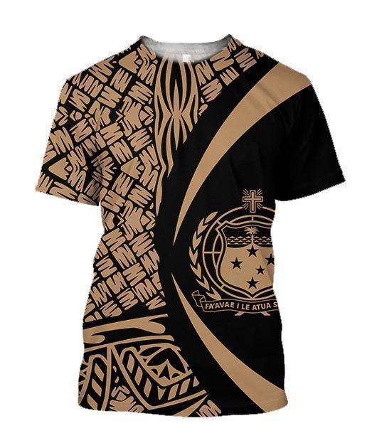 Samoa Polynesian Hoodie - Circle Style Golden Color-ALL OVER PRINT HOODIES (P)-Phaethon-T-Shirt-S-Vibe Cosy™