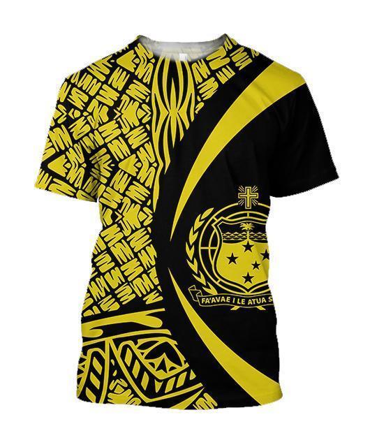 Samoa Polynesian Hoodie - Circle Style Yellow Color-ALL OVER PRINT HOODIES (P)-Phaethon-T-Shirt-S-Vibe Cosy™