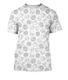 3D All Over Printing White Mushroom Shirt-Apparel-Phaethon-T-Shirt-S-Vibe Cosy™