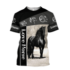 Love Horse 3D All Over Printed Shirts For Men and Women TA09252001