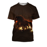 All Over Print Eyes Night Horse Sky Field Fire-Apparel-HbArts-T-Shirt-S-Vibe Cosy™