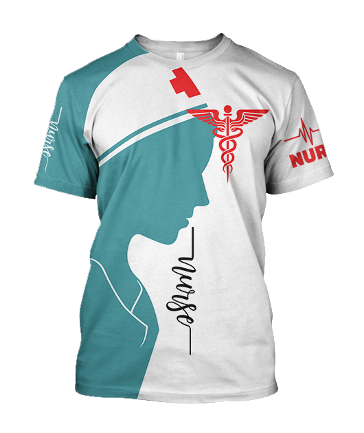 Beautiful Nurse 3D All Over Printed Shirts For Men and Women JJ130401-Apparel-TT-T-Shirts-S-Vibe Cosy™