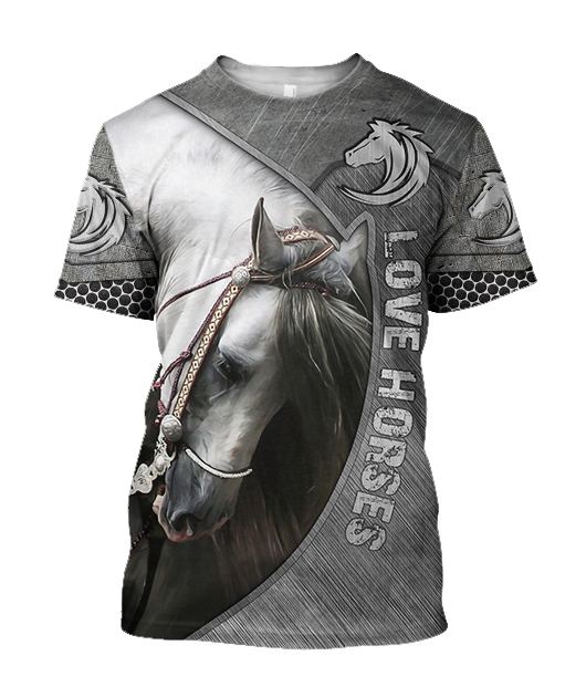 Love Beautiful Horse 3D All Over Printed Shirts MP12052001-Apparel-MP-T-Shirt-S-Vibe Cosy™