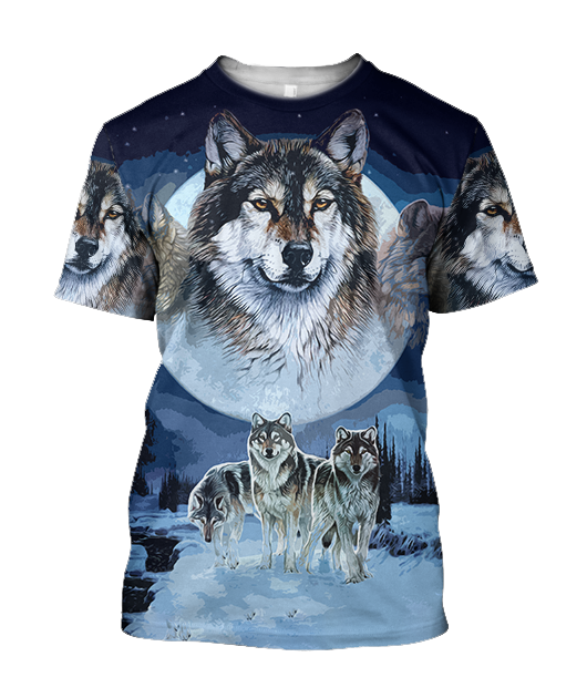 Native Wolf 3D Hoodie MP889-Apparel-MP-T-Shirt-S-Vibe Cosy™