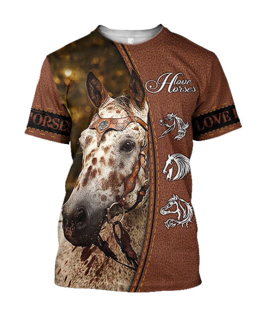 Appaloosa Horse 3D All Over Printed Shirts JJ070503-Apparel-TA-T-Shirt-S-Vibe Cosy™