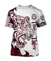 The Tiger Red Tattoo 3D All Over Printed Shirts For Men and Women JJW17082002