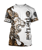 The Gold Lion Tattoo Over Printed Hoodie