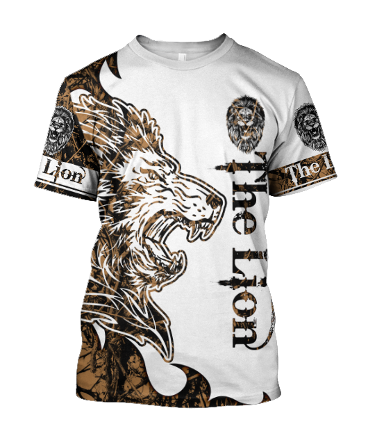 The Gold Lion Tattoo Over Printed Hoodie