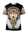 Native American Wolf 3D All Over Printed Shirts MP18052001-Apparel-MP-T shirt-S-Vibe Cosy™