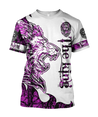 The Purple Lion Tshirt 3D All Over Printed Shirt for Men and Women