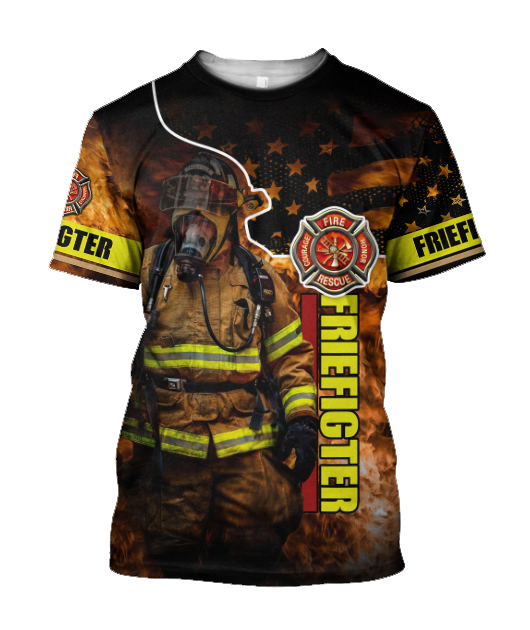 Brave Firefighter-Fireman 3D All Over Printed Shirts For Men and Women TA0822202