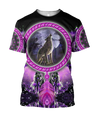 Native American Wolf Violet 3D Hoodie MP888 - Amaze Style™-Apparel